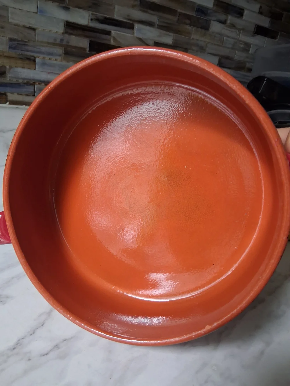 DE SILVA Italy Red Rustic Round Artisan Terracotta CASSEROLE DISH